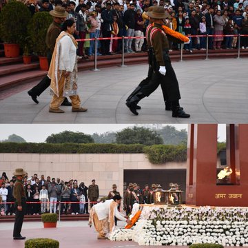 In solemn Next-of-Kin ceremony Lakhwinder Kaur w/o Sep Baldev Singh paid homage at NWM on 07 Dec 25