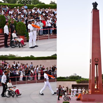 In NOK Mrs Trupti Shashidharan Nair w/o Maj Shashidharan V Nair paid homage at NWM on 26 Sep 25