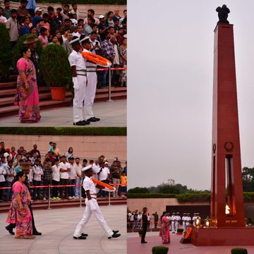 In a solemn NOK ceremony Uma K Gosavi w/o Maj Kunal Gosavi,SC, paid homage at NWM on 27 Sep 25