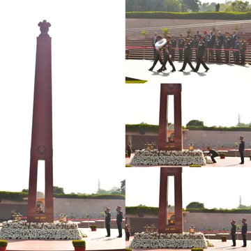 Brig Anand Samantaray & officers of 97 REG, 156 PC, 80 TGC & 3 UES, paid homage at NWM on 09 Sep 25