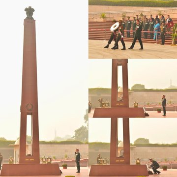 Maj Gen Ranjeet Singh Manral, SM, VSM & offi. 77 NDA & 87 REG Course paid homage at NWM on 13 Dec 25