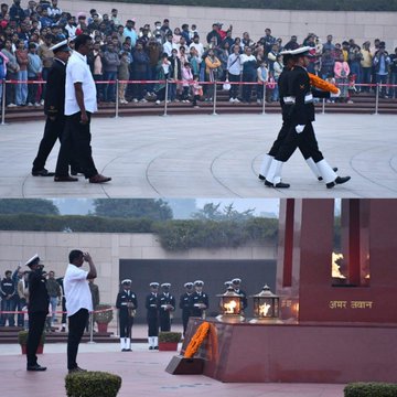 In a solemn NOK ceremony Mr George Thomas B/o Sep Sabu Thomas, paid homage at NWM on 14 Dec 25