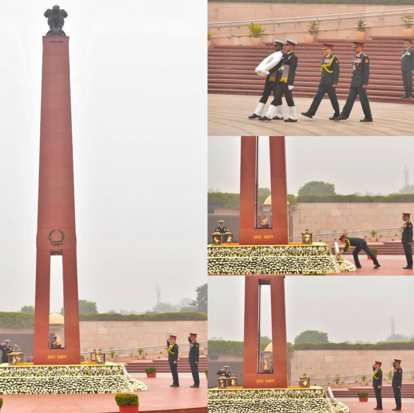 Lt Gen Manish Luthra, AVSM, DG MO on behalf of all ranks, paid solemn homage at NWM on 18 Dec 25