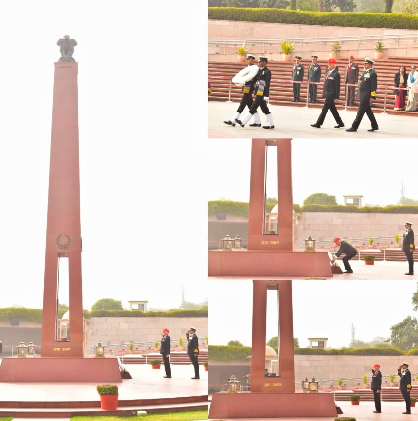 Brig Ranvir Singh (Retd) & veteran officers of the regiment paid homage at NWM on 05 Jan 26