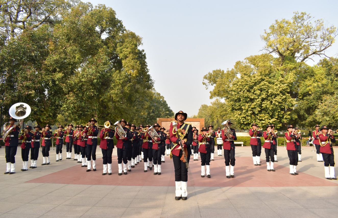 NCC band team of The Scindia School, Gwalior gave band performance at NWM on 07 Jan 25