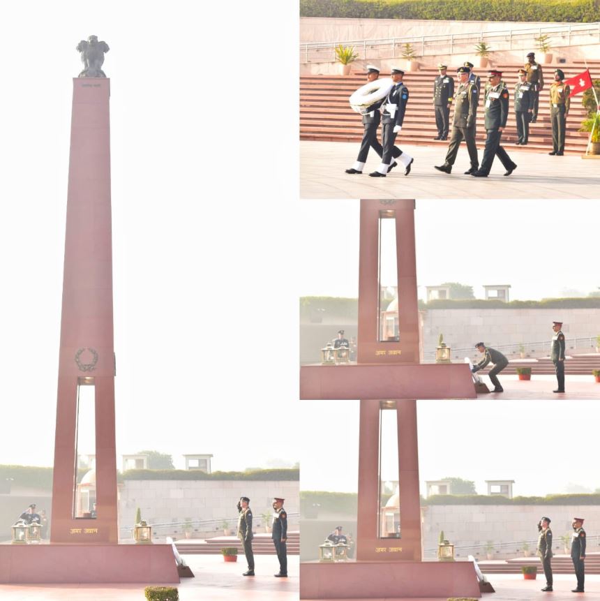 Maj Gen Ioannis Korres, Director HNDGS (Strategy & PP & C), Greece, paid homage at NWM on 12 Jan 26