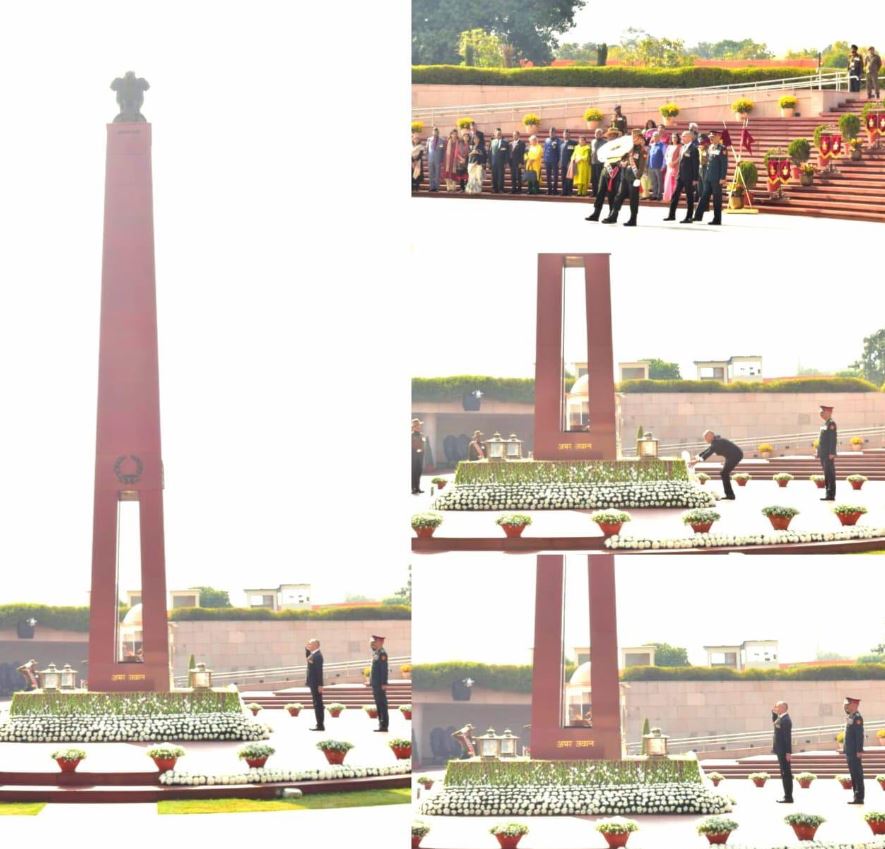 Rear Admiral Surendra Ahuja, VSM (Retd), paid homage to Bravehearts at NWM on 25 Jan 26