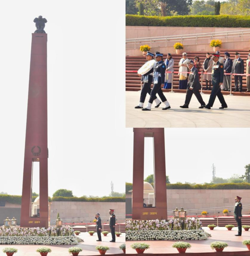 Gen VN Sharma, PVSM, AVSM (Retd) paid homage to Bravhearts at NWM on 06 Feb 26