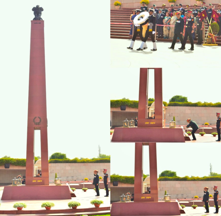 Maj Gen SK Nanda, AVSM (Retd), serving, veterans & Veer Naris paid homage at NWM on 17 Feb 26