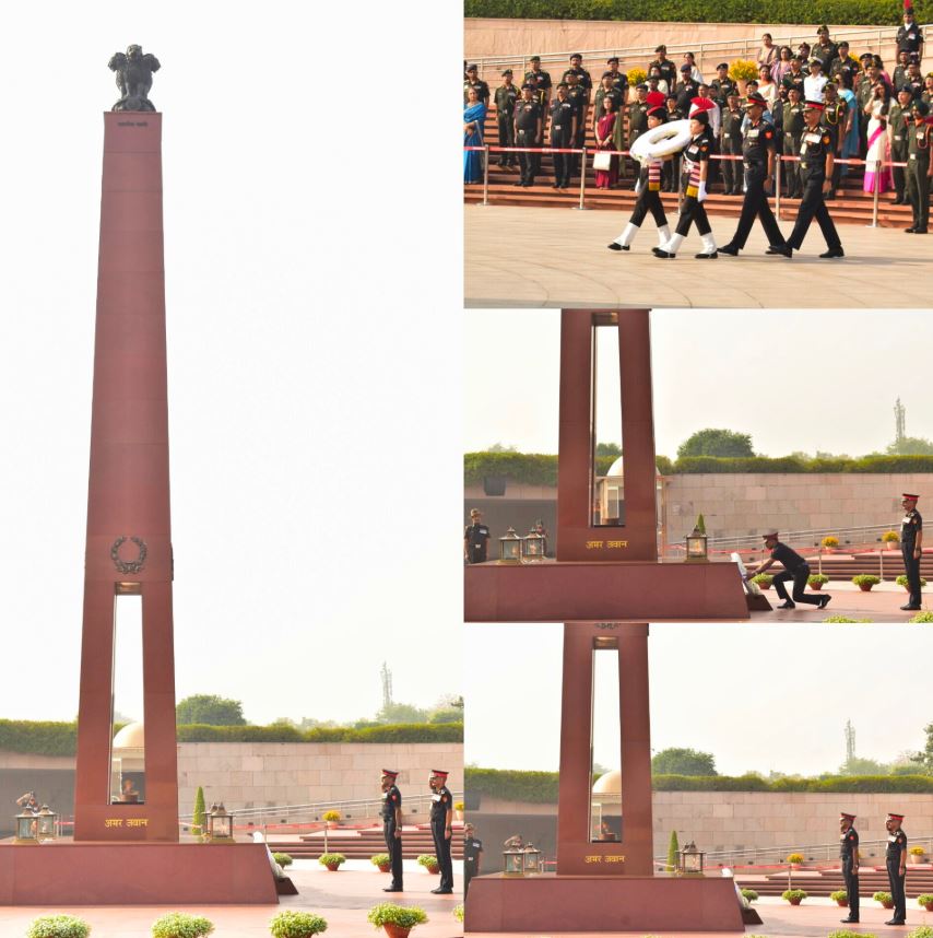 Maj Gen Vinod Tom Mathew, AVSM, YSM, GOC HQ K&K Sub Area, paid homage at NWM on 24 Feb 26