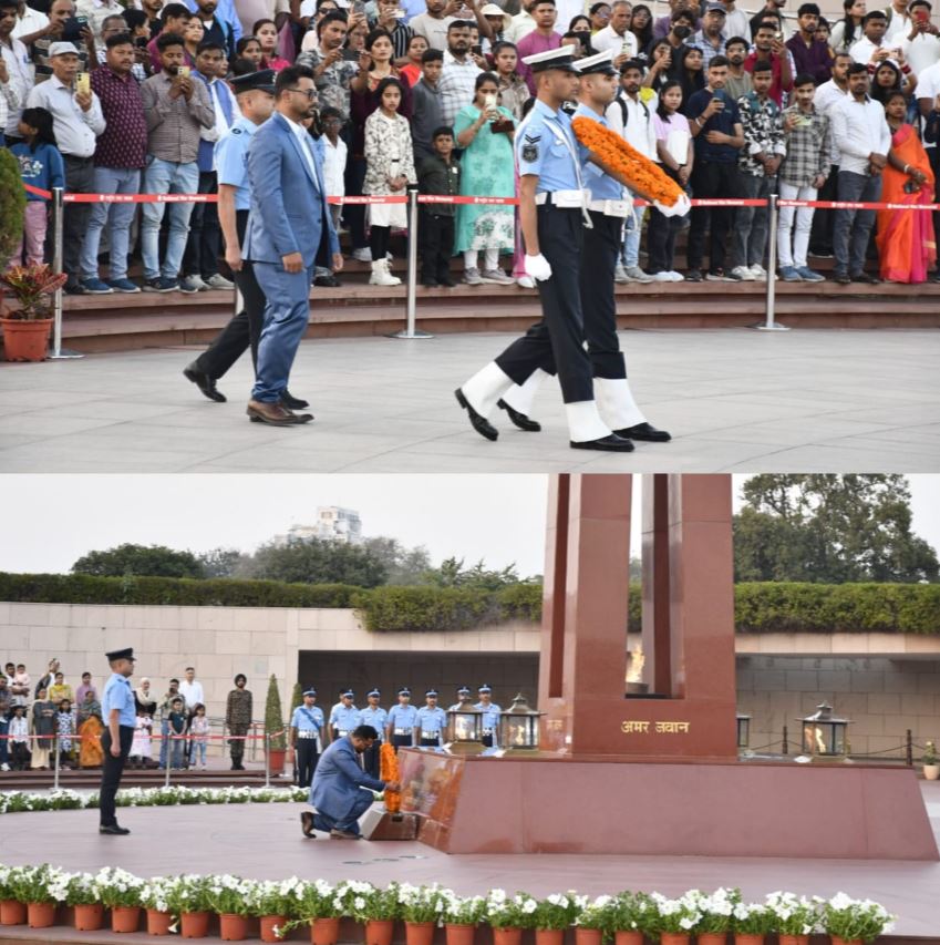 In solemn NOK ceremony Mr Durga Bahadur KC S/o Hav Dil Bahadur Thapa paid homage at NWM on 24 Feb 26