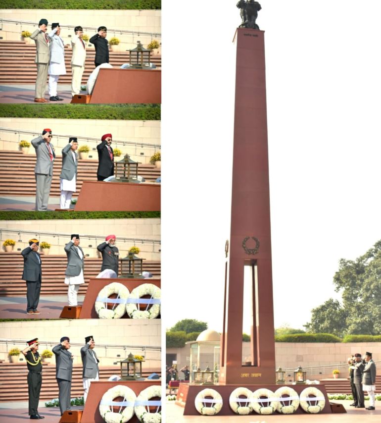 On 10th Chiefs Conclave, Gen Upendra Dwivedi, PVSM, AVSM, COAS paid homage at NWM on 27 Feb 26
