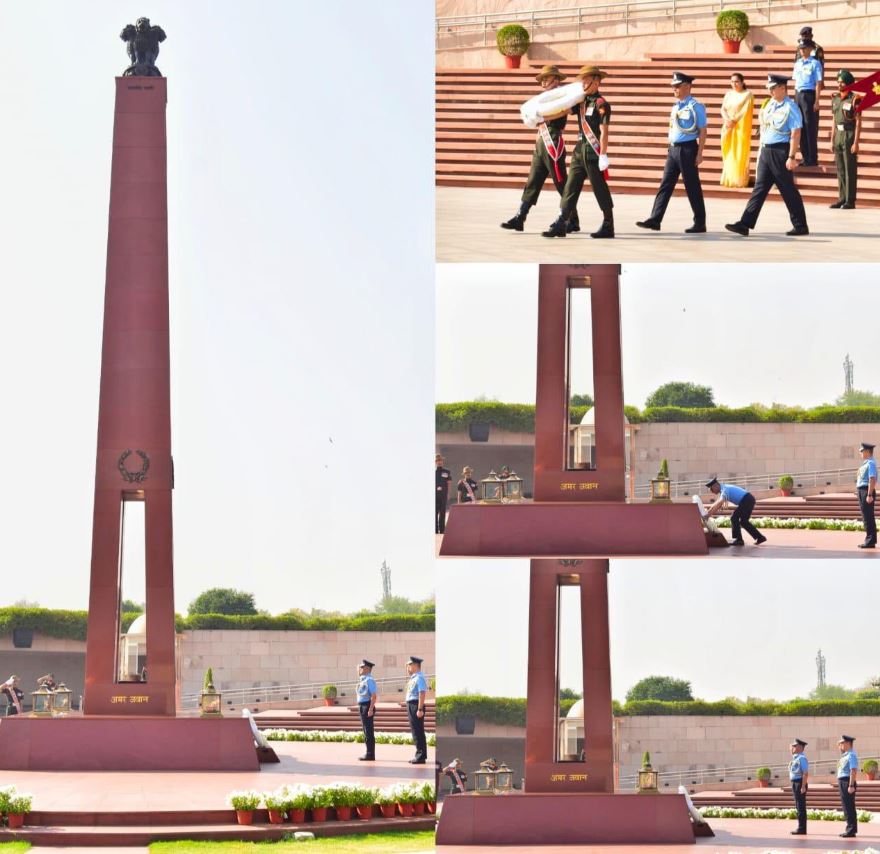 Air Marshal Joseph Suares, YSM, VM paid homage to Bravehearts at NWM on 03 Mar 26