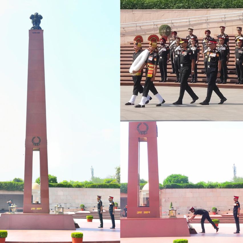 Maj Gen R Prem Raj, SM, VSM, ADG Mech Inf, paid homage to Bravehearts at NWM on 02 Apr 26