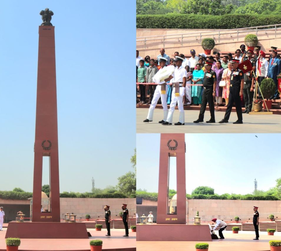 Brig Anurag Agarwal, DACIDS (Indigenisation), HQ IDS, paid homage to Bravehearts at NWM on 20 Apr 26