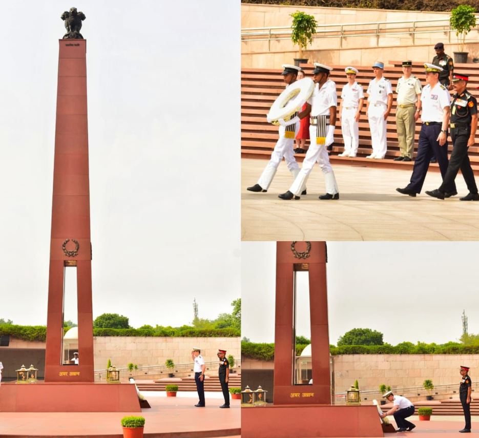 Vice Admiral Hervè Hamelin, GCIR, Joint Staff, France, paid homage at NWM on 12 May 26