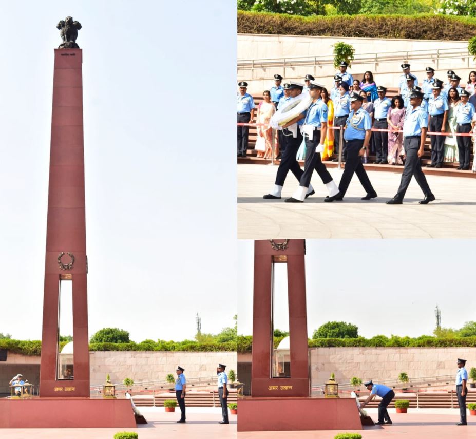 AVM MK Mehra, VSM, PhD, ACAS (Accts & AV), paid homage at NWM on 15 May 26
