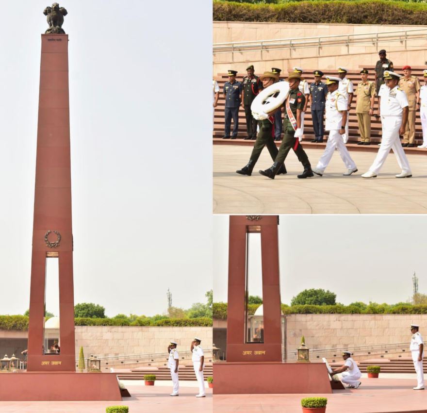  Rear Admiral S P Kathriarachchi RWP, RSP**, USP, SDNS Sri Lanka, paid homage at NWM on 28 May 26