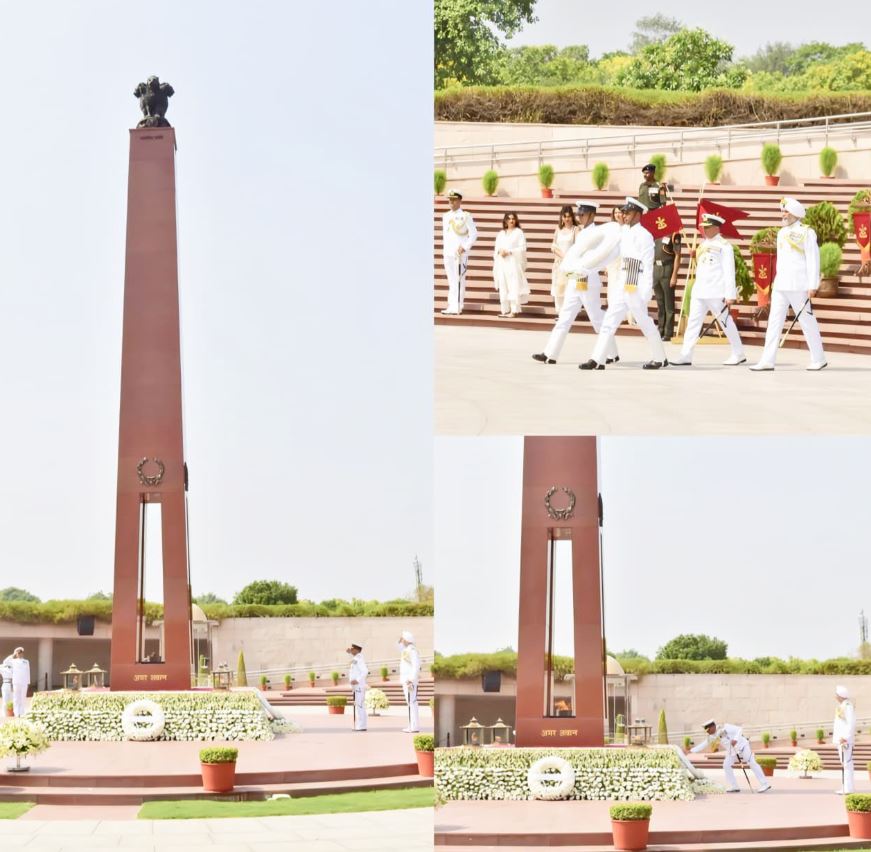 Admiral Krishna Swaminathan, PVSM, AVSM, VSM, CNS paid homage to Bravehearts at NWM on 31 May 26