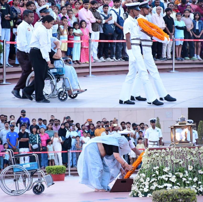 In a solemn NOK ceremony Smt Santra Devi w/o Premchand Sea- 1 paid homage at NWM on 01 Jun 26