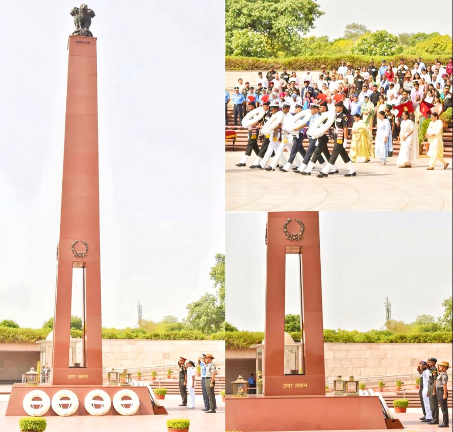 Serving officers, JCOs and ORs, honoured with coveted awards, paid homage at NWM on 08 Jun 26