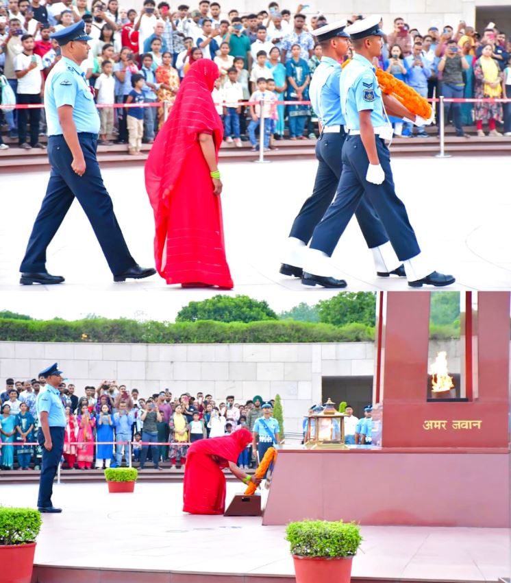 In a solemn Next-of-Kin ceremony Mrs Maha Devi w/o Nk Man Singh paid homage at NWM on 12 Jun 26