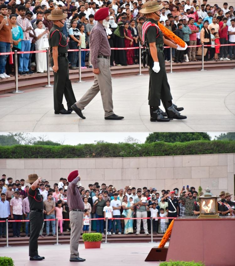 In a solemn NOK ceremony Mr Surjeet Singh, s/o Nk Naib Singh, VrC, paid homage at NWM on 13 Jun 26