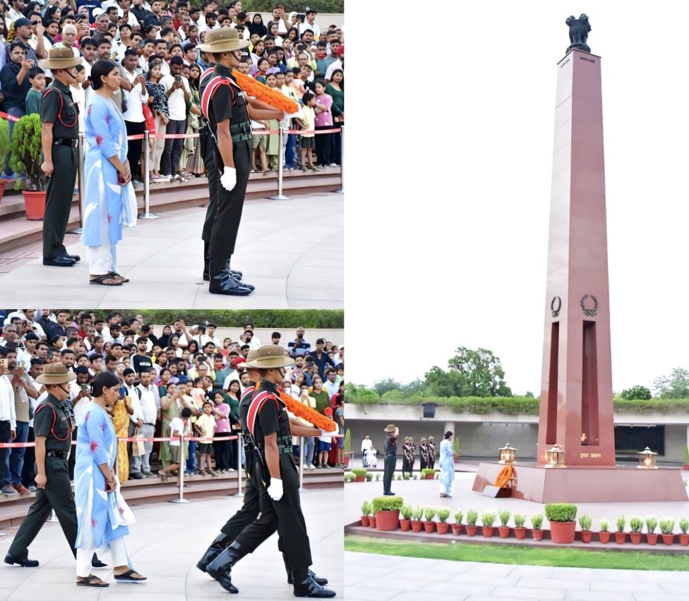 In NOK ceremony Mrs Anita Devi W/o Sep late Yogendra Pal Singh, paid homage at NWM on 18 Jun 26