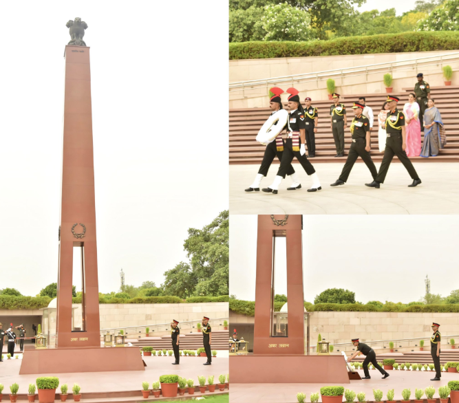 Gen Upendra Dwivedi, PVSM, AVSM paid homage to Bravehearts at NWM on 30 Jun 26