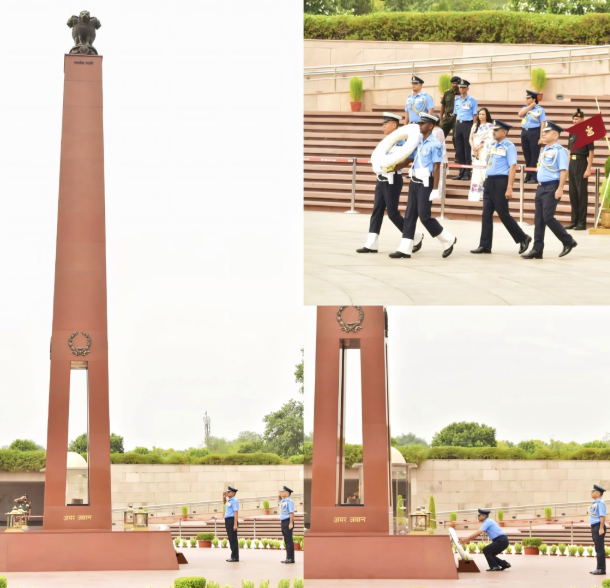 Vice Chief of Air Staff Air Mshl Ashutosh Dixit, PVSM, AVSM, VM, VSM paid homage at NWM on 01 Jul 26