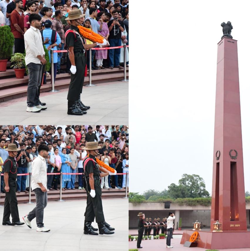 In NOK ceremony Mr Yash Kumar Sharma s/o Gdsm Sunil Kumar, SM, paid homage at NWM on 05 Jul 26