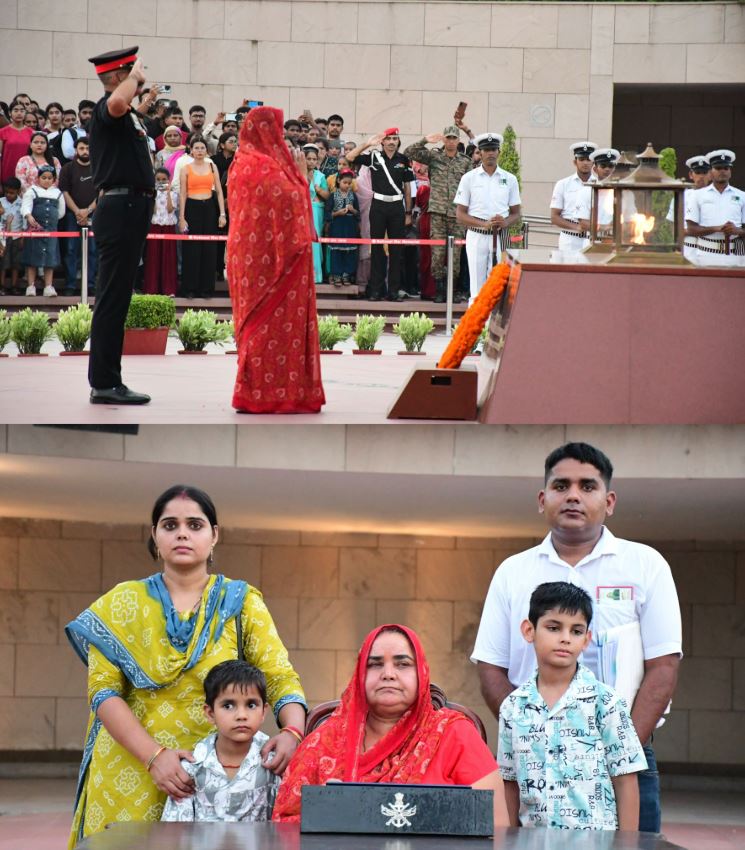 In a solemn NOK ceremony Mrs Phoolwati Devi w/o Sub Ram Niwas, paid homage at NWM on 12 Jul 26