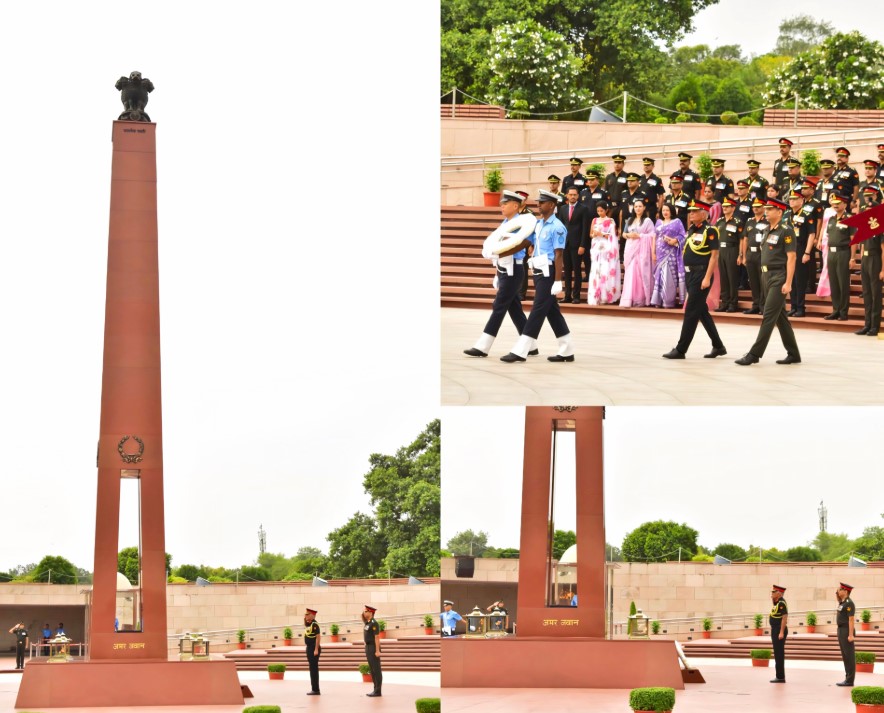 ​Lt Gen Sumer Ivan D’Cunha, PVSM, SM, DG & Sr Col Comdt paid solemn homage at NWM on 31 Aug 26