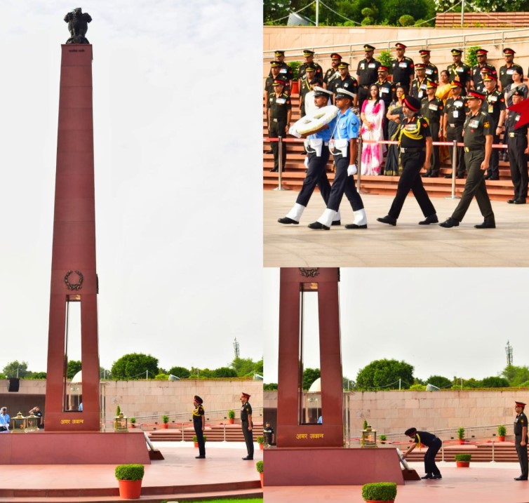 On assuming as DG & Sr Col Comdt Army AD Lt Gen IS Panjrath, SM, VSM paid homage at NWM on 01 Sep 26