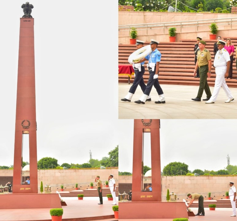 Lt Gen Marcus Augusto da Silva Neto, Deputy CO Brazilian Army, HC, paid homage at NWM on 03 Sep 26