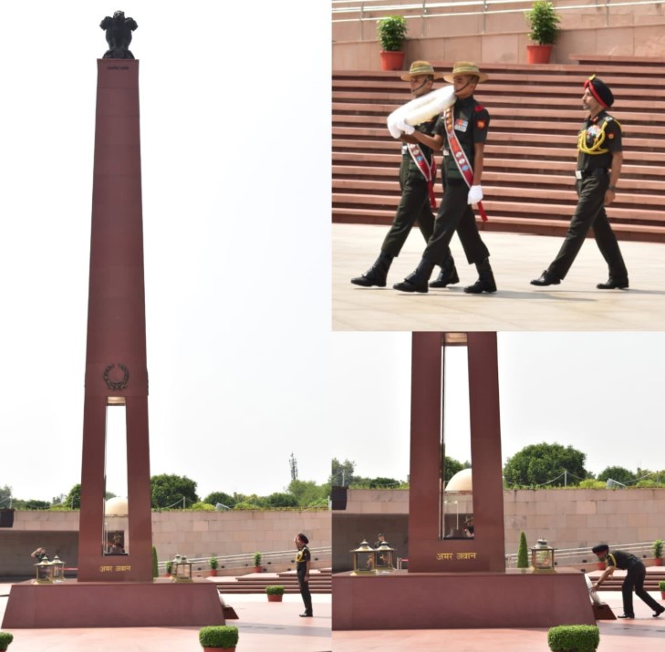 Maj Gen Gurpal Singh, YSM, SM paid homage to Bravehearts at NWM on 08 Sep 26